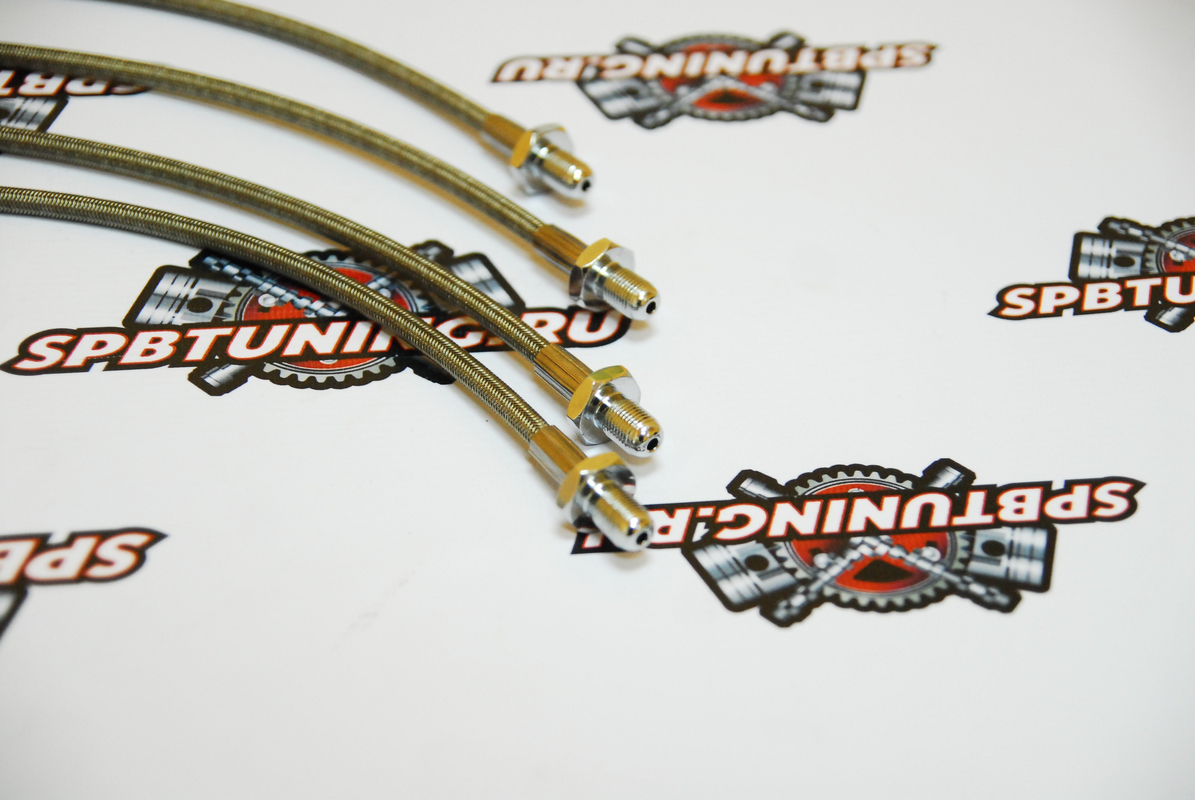Комплект армированных тормозных шлангов SpbTuning для BMW e34-36.