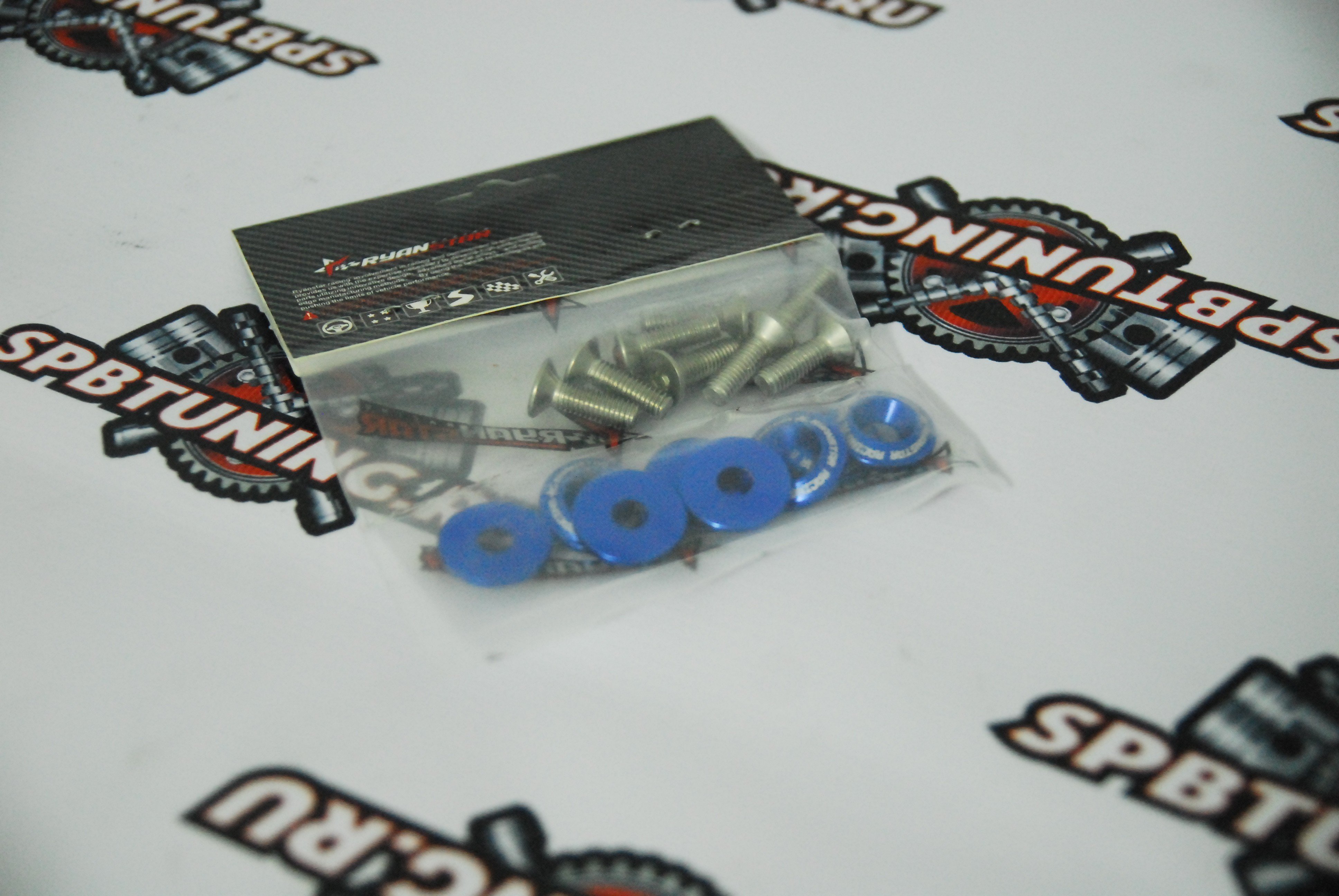 Гайки декоративные №2 8шт - синие