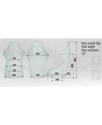 Ковш спортивный SPARCO SPRINT (FIA) 8.7кг черный