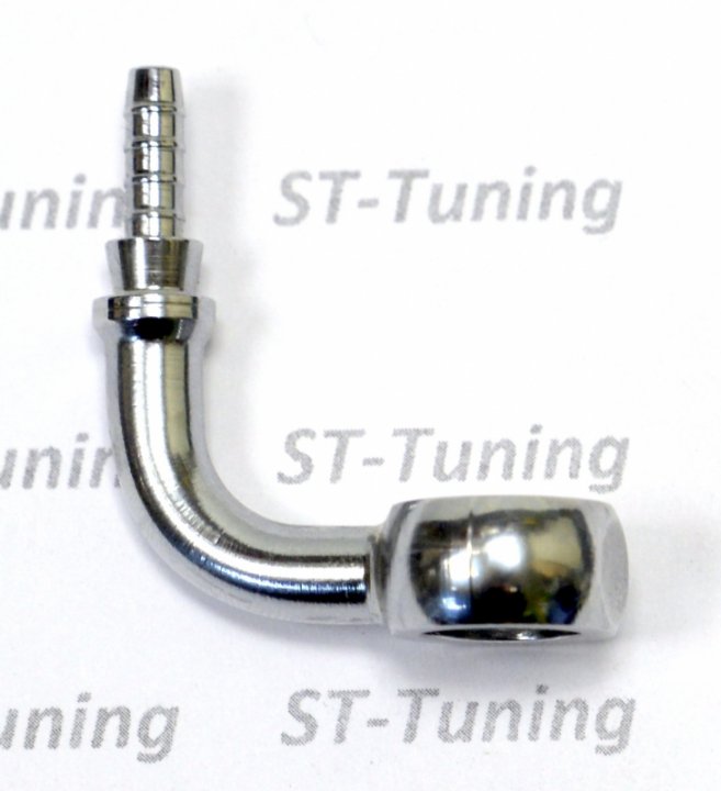 Фитинг banjo d10 mm, 90° D-03 хром, под опрессовку S5099-03CH, Goodridge