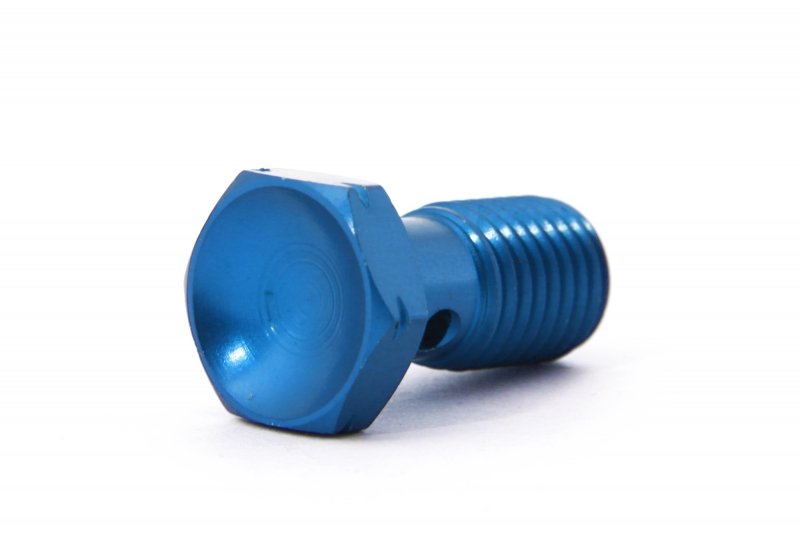 Болт (штуцер) для banjo M10x1.25 L=20mm алюминий СИНИЙ, Goodridge 992-03-32DBU