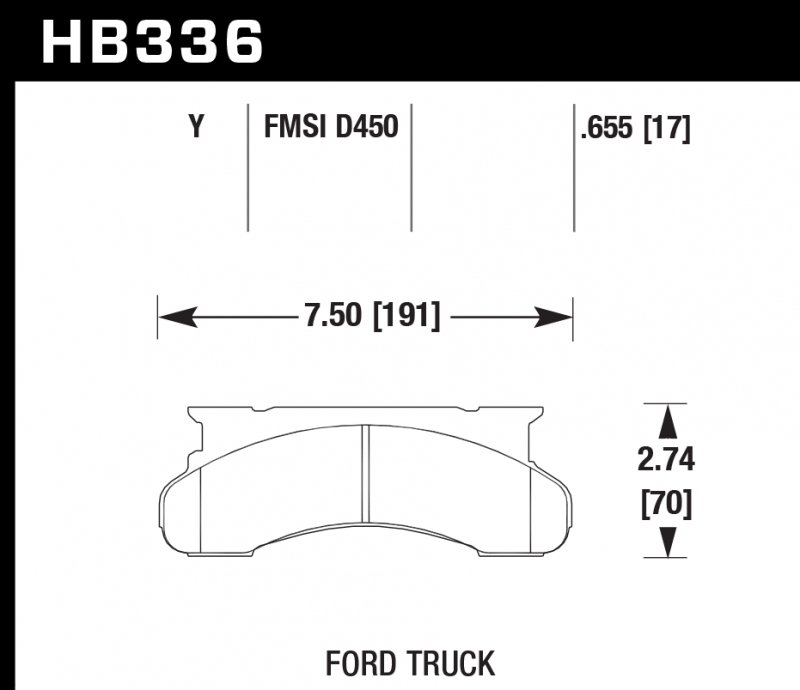 Колодки тормозные HB336Y.655 HAWK LTS