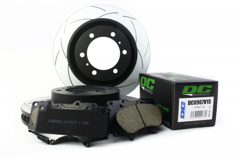 КОМПЛЕКТ ПЕРЕДНИЙ:Тормозные диски DBA 2736S T2+колодки DC brakes sHD Toyota PRADO 150 / Lexus GX460
