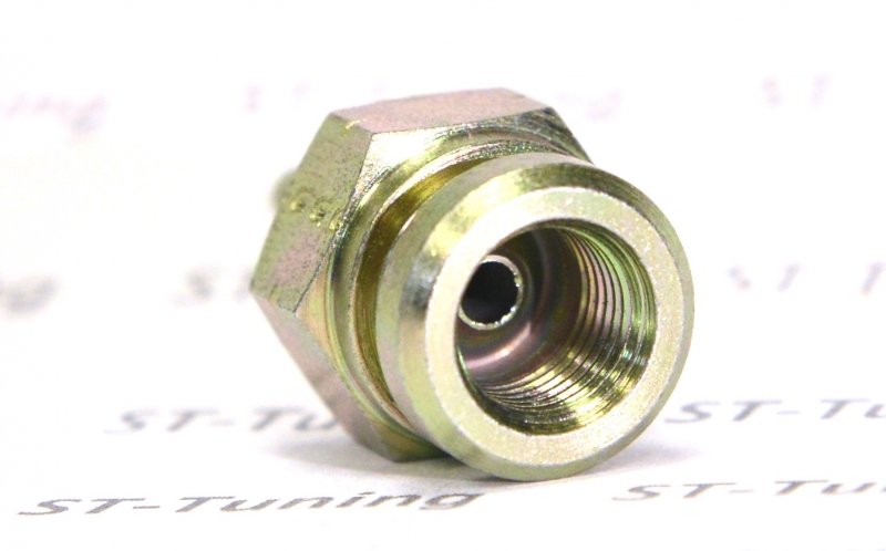 Фитинг мама M10*1 под обратный конус, под ключ 17mm D-03 нерж. сталь, под опрессовку S759-03-31SZ