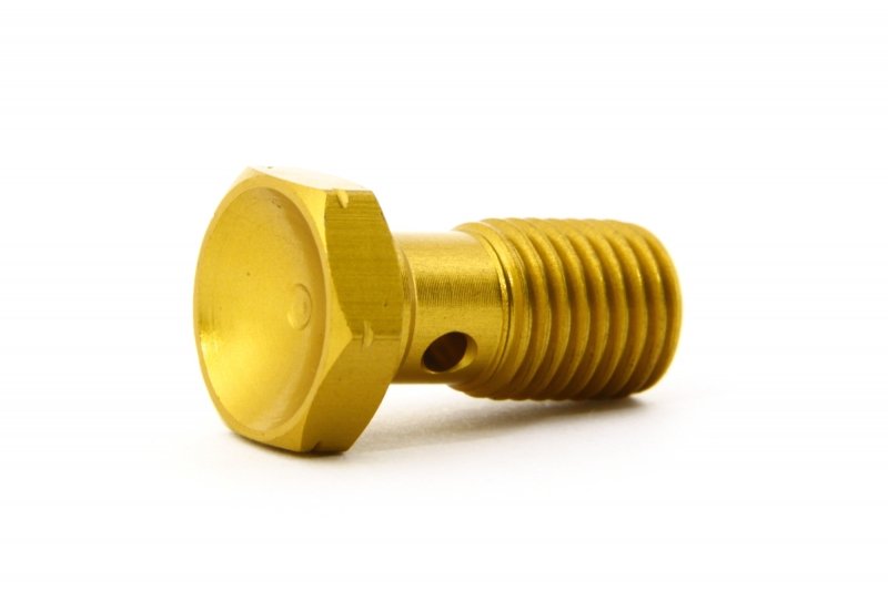 Болт (штуцер) для banjo M10x1.25 L=20mm алюминий ЗОЛОТО, Goodridge 992-03-32DGD