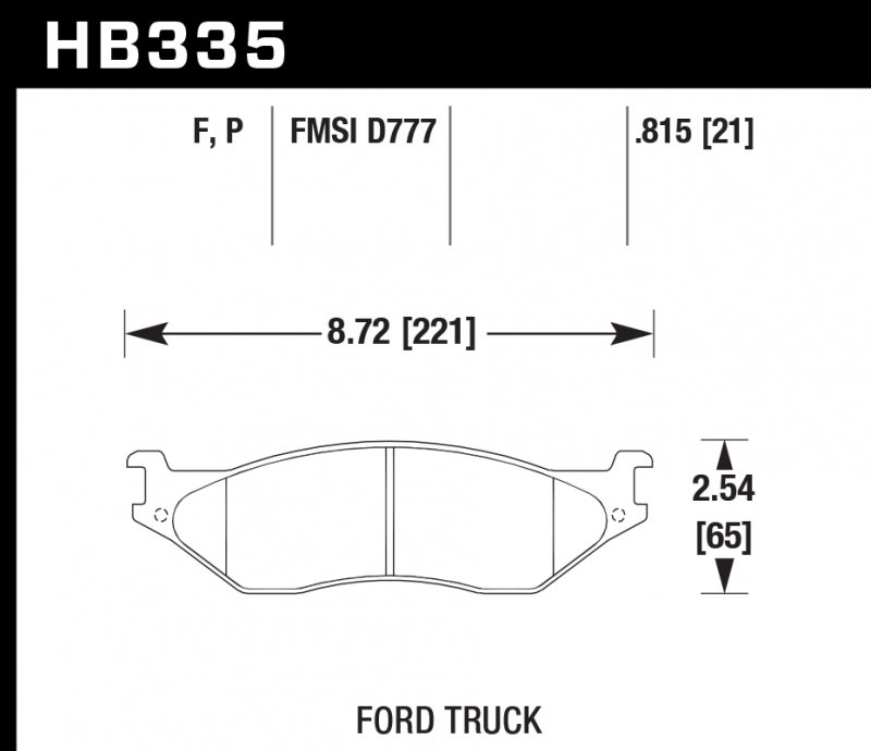 Колодки тормозные HB335P.815 HAWK SuperDuty