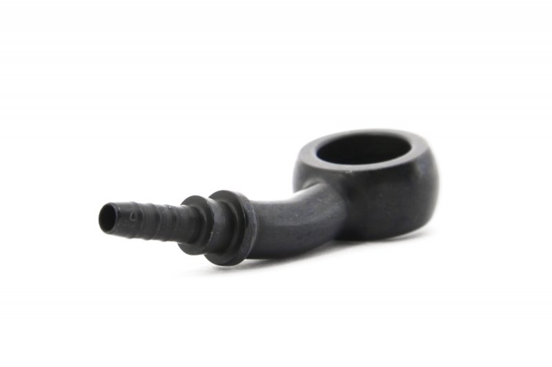 Фитинг banjo d10 mm, 20°, вправо D-03 нерж. сталь, ЧЕРНЫЙ под опрессовку S5093R-03CBK, Goodridge