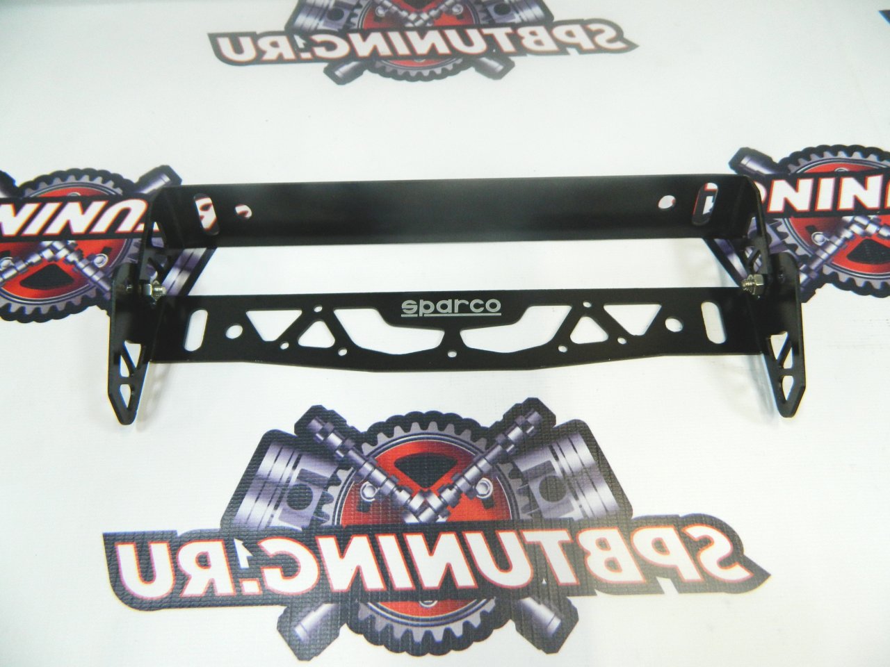 Крепление для номера авто (складное) Greddy черное алюминий