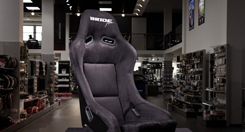 Кресло/ковш + салазки НЕРЕГУЛИРУЕМОЕ черное, Bride Japan MR Style