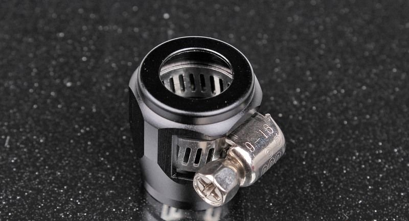 Фитинг хомут AN8 концевой, черный