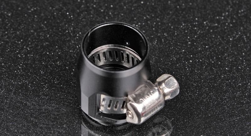 Фитинг хомут AN8 концевой, черный