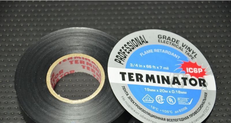 Изолента TERMINATOR 19мм*20м/т-0,18мм (всепогодная, огнеупорная)