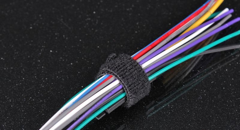 Стяжка 19*152мм, ворсовая, черная (Velcro One Wrap 3/4" x 6")