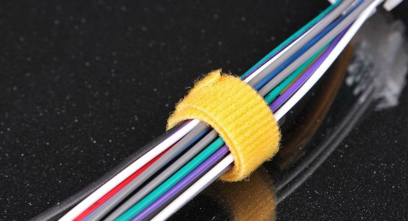 Стяжка 19*152мм, ворсовая, желтая (Velcro One Wrap 3/4" x 6")