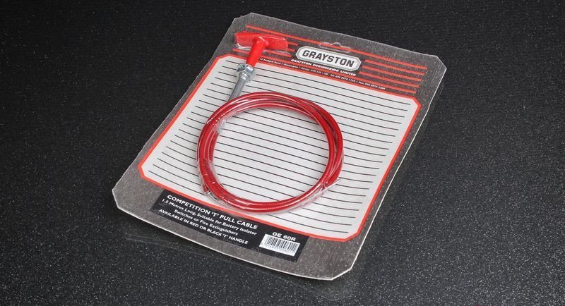 Трос выключателя массы 1500 мм, силиконовое покрытие, красный