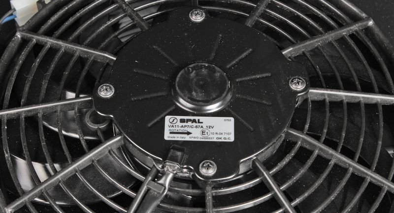 Вентилятор охлаждения универсальный 10" (255 мм) 12V 1360 m³/h (ТЯНУЩИЙ)