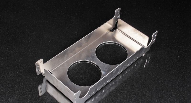 Диффузор для масляного радиатора 300*135*50 10 рядов под 2 вентилятора 4" (Spal 96) мм, алюминий 2 мм CAOC02