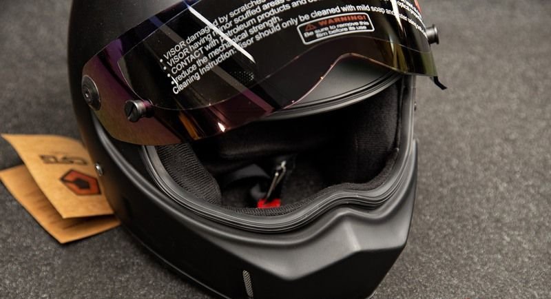 Шлем гоночный SIMPSON STYLE, размер L (59-60 см), черный