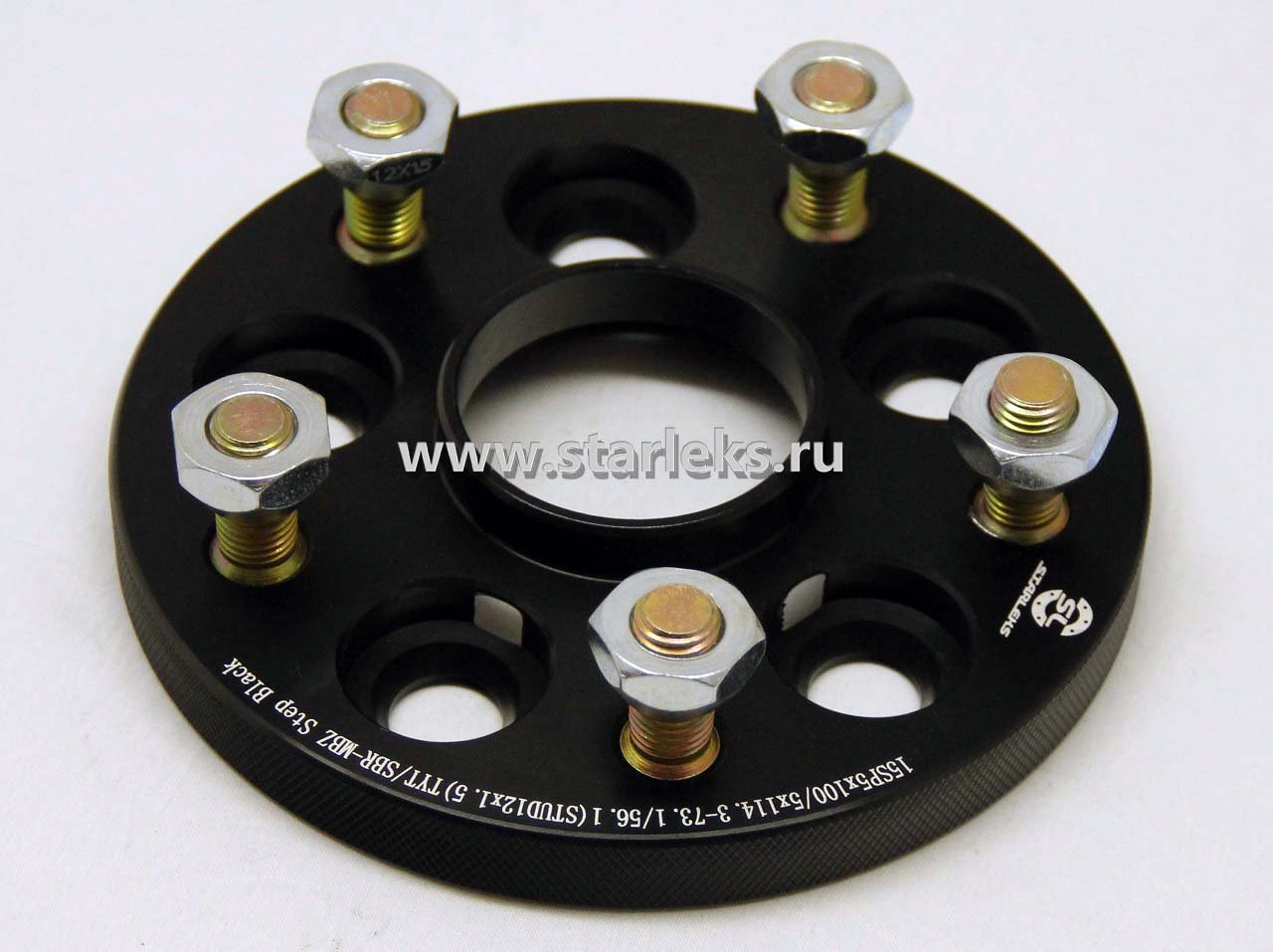 Проставка ступечная переходная 15мм 5х100/5х114.3 ЦО-60.1/73.1 (STUD12x1.5) TYT/SBR-MBZ