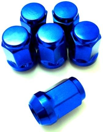 Комплект колесных гаек 12*1.5mm - 20шт. - синий хром