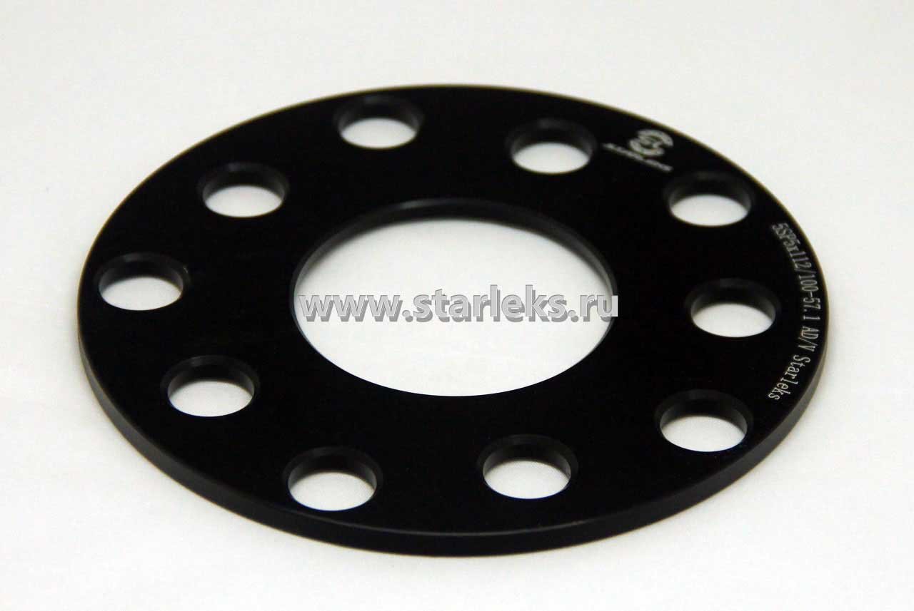 Проставки ступичные 5мм 5х112 ЦО66.6 BLACK ADI/MBZ/VWG