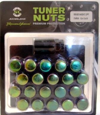 Комплект колесных гаек ST401445HT/PH - радужный хром