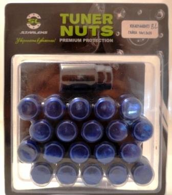 Комплект колесных гаек ST401444HT/BL - синий хром