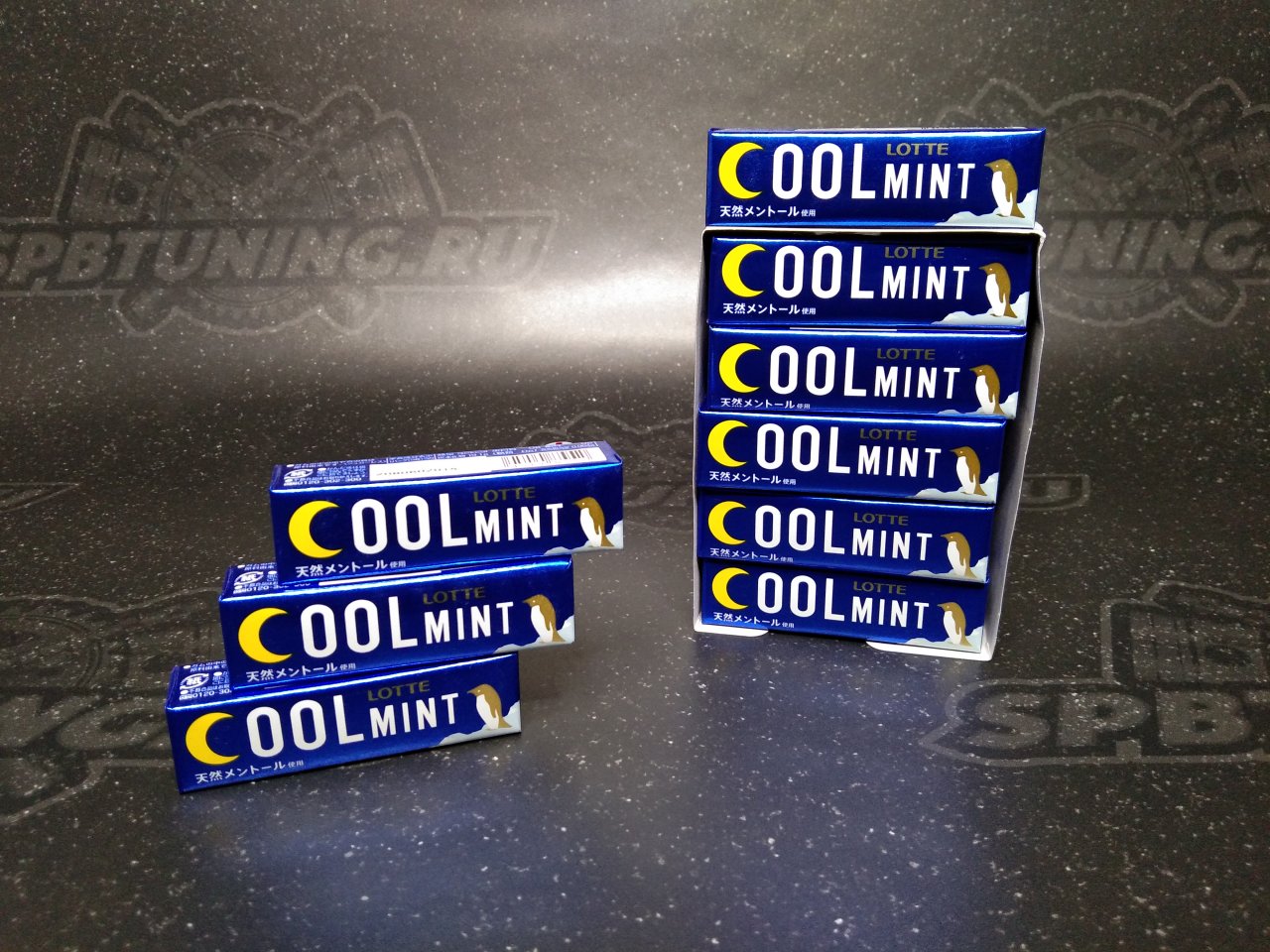 LOTTE жевательная резинка освежающая мята (COOL MINT), 19,1 г.