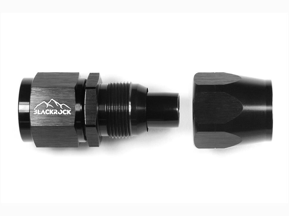 AN10 фитинг прямой Cutter Style, BLACKROCK LAB, ЧЁРНЫЙ