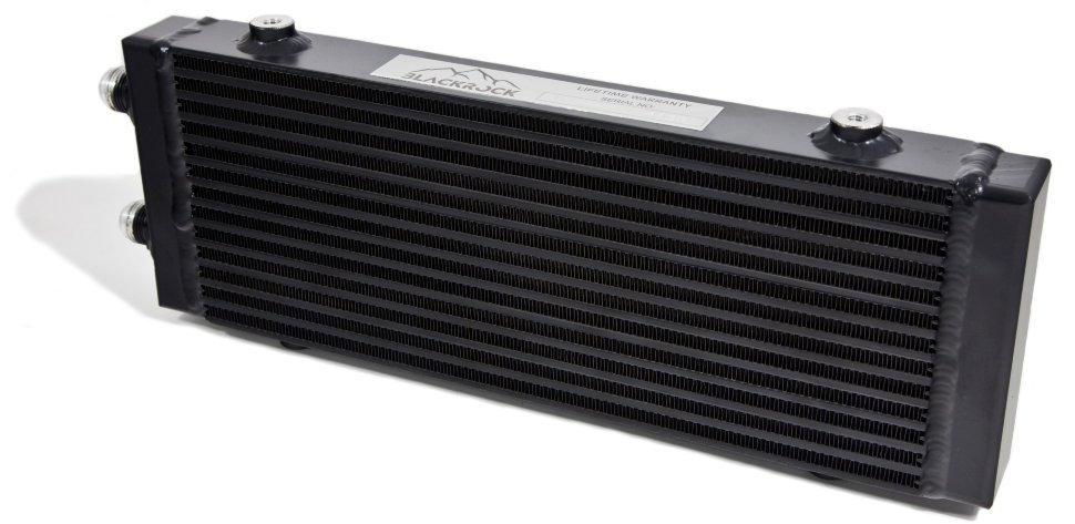 Радиатор масляный 14 рядов; 400 mm; Slimline 10-AN выходы С ОДНОЙ СТОРОНЫ; BLACKROCK LAB, URS-540