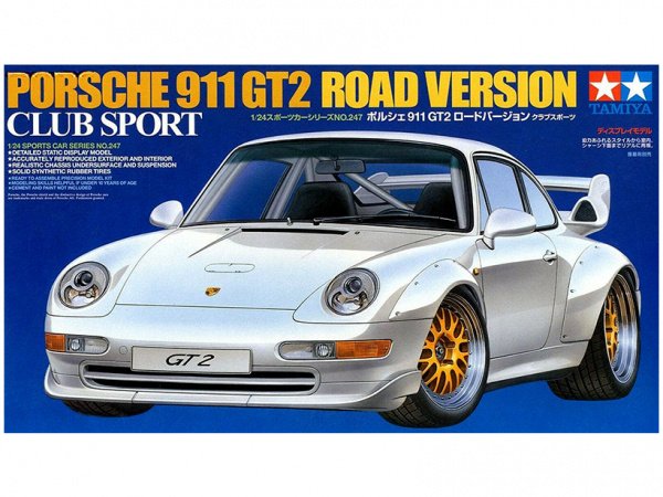 Сборная модель TAMIYA Porsche 911 GT2 Road Version Club Sport 1:24