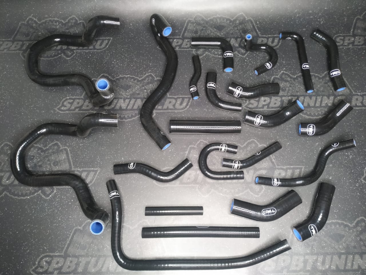 Патрубки системы охлаждения Toyota 2JZ-GTE 22шт - чёрные