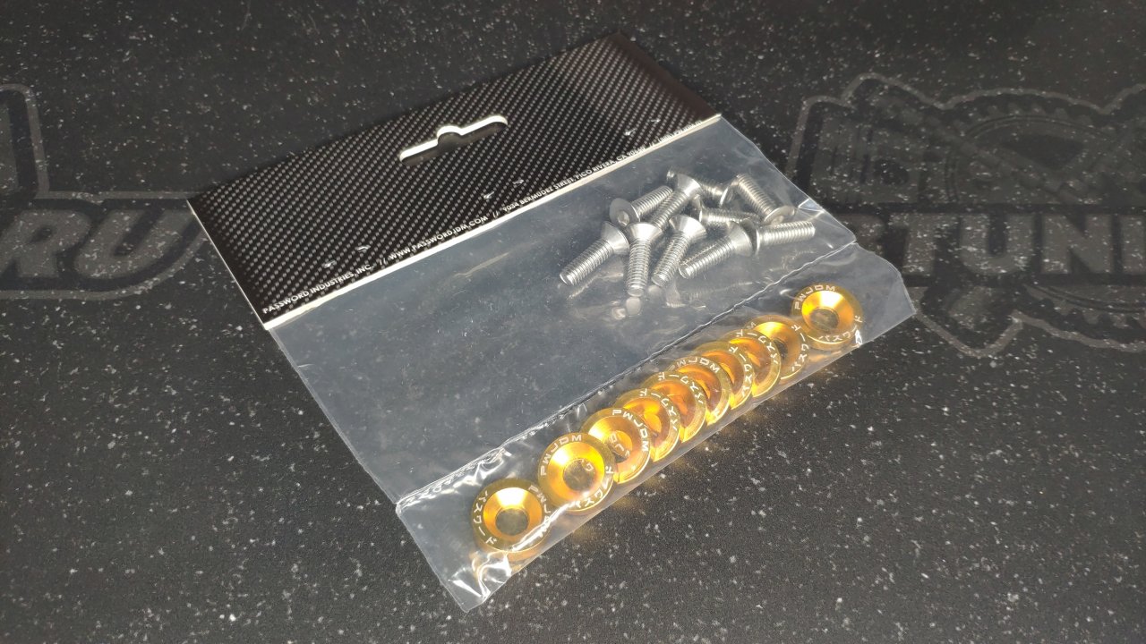 Шайбы декоративные Password JDM - золотые 10 штук.