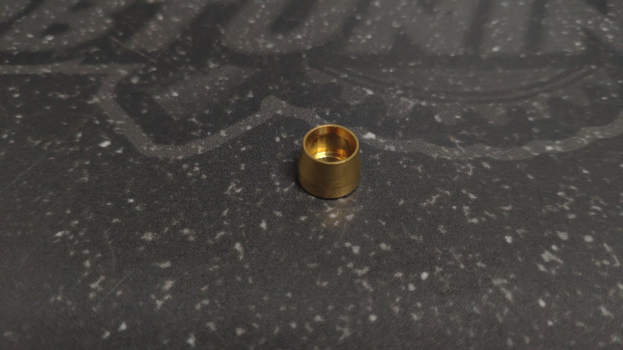 Втулка (оливка) для PTFE фитинга AN4, бронза BLACKROCK LAB
