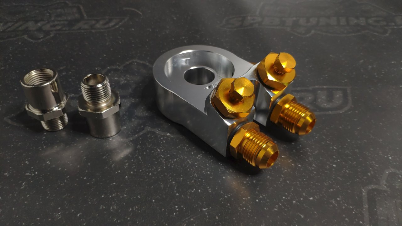 Проставка для установки масляного радиатора под 45 град (с термостатом)