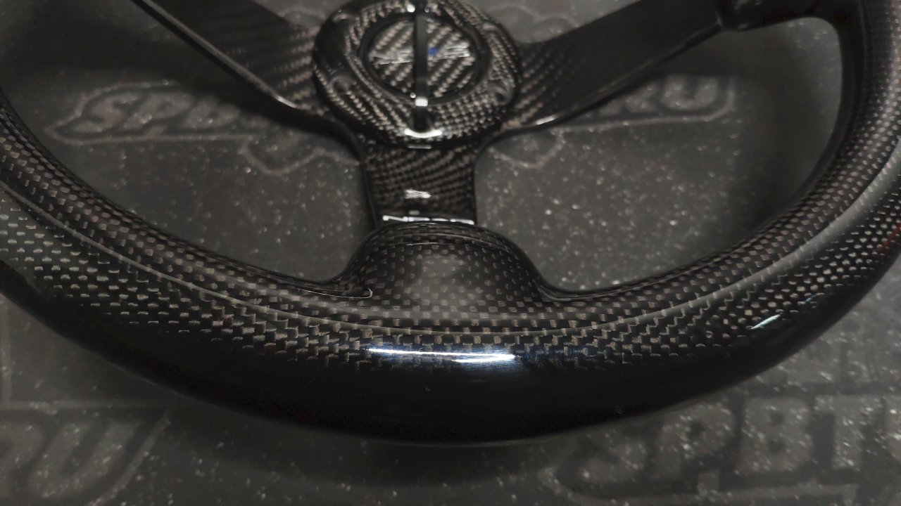 Руль 350 мм, большой вылет, FULL WET CARBON