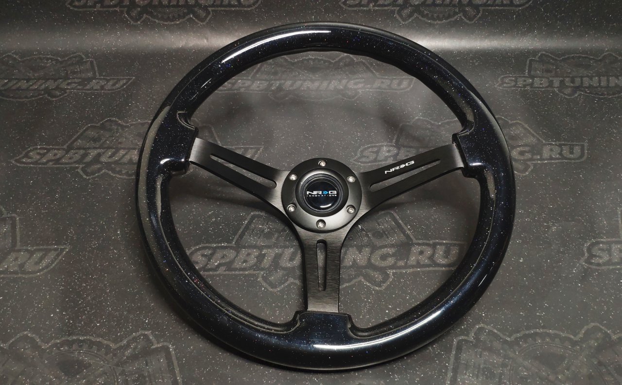 Руль 350 мм, большой вылет, GALAXY черный