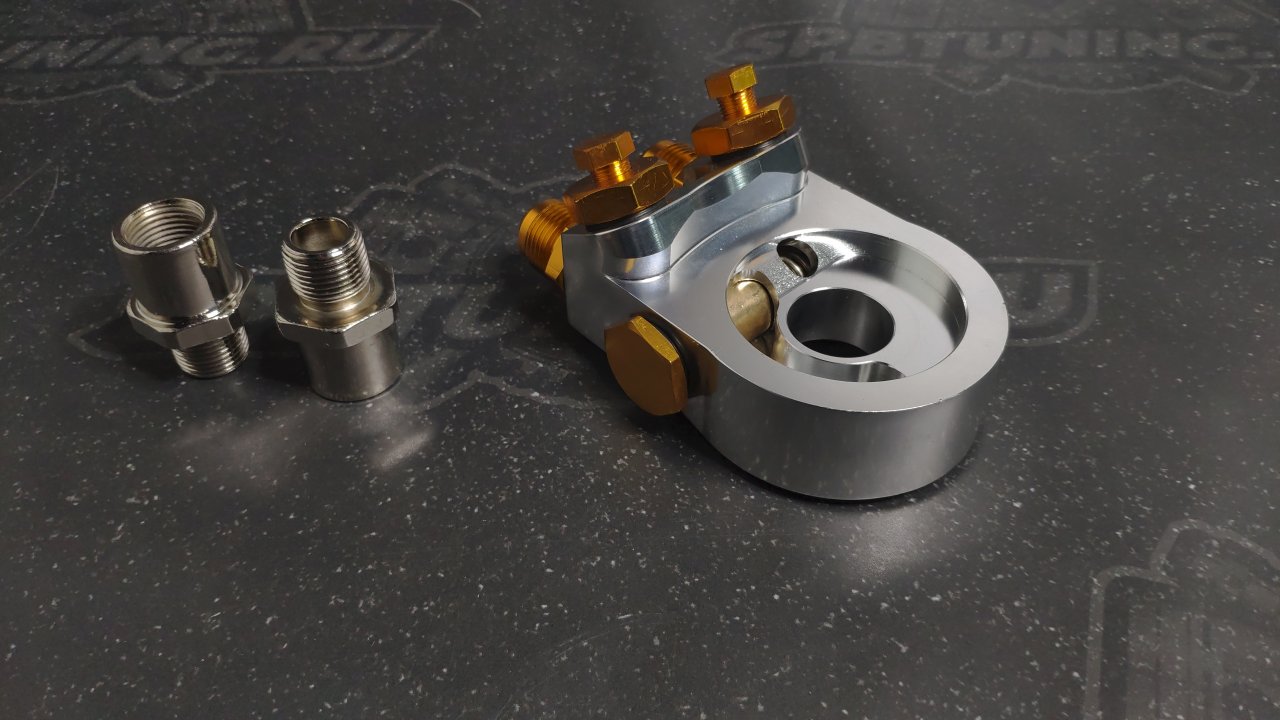 Проставка для установки масляного радиатора под 45 град (с термостатом)