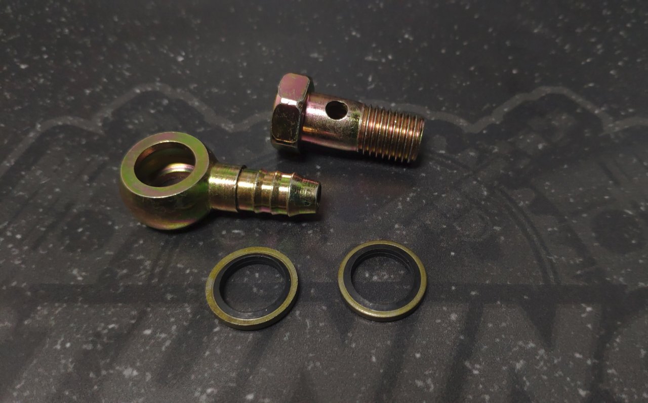 Банжо-болт М12*1.25 - 10мм сталь (набор)