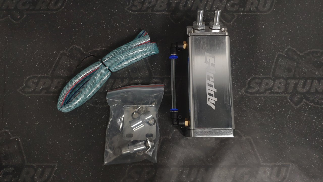 Маслосборник/маслоуловитель Greddy style серебро