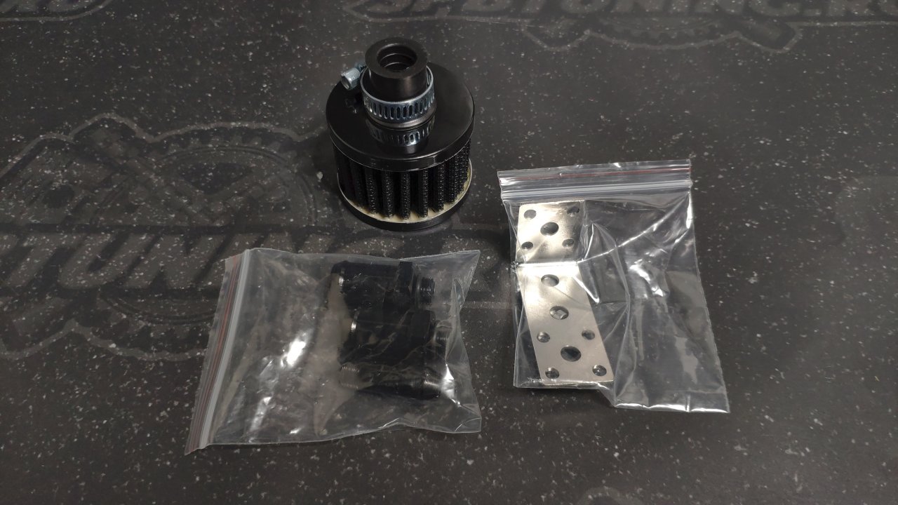 Маслоуловитель круглый, с фильтром, черный