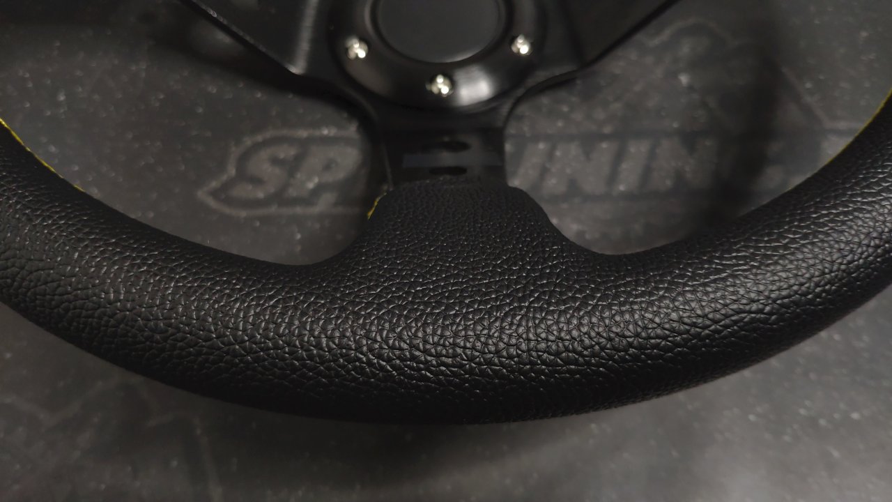 Руль спортивный OMP кожа с выносом