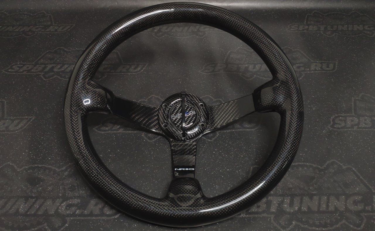 Руль 350 мм, большой вылет, FULL WET CARBON