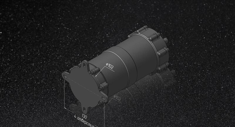 Бак топливный, 1 л, вход - AN6, выход - AN6, под 2 насоса Walbro 255 л/ч, алюминиевый