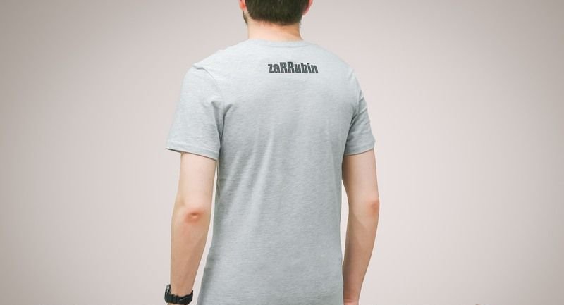 Футболка "Zarrubin", серая, размер S
