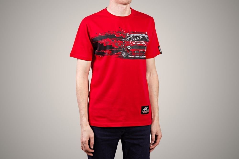 Футболка S14 BOSS, красная, размер M