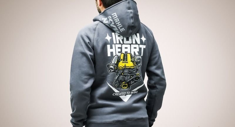 Худи "Iron Heart", серая, размер M