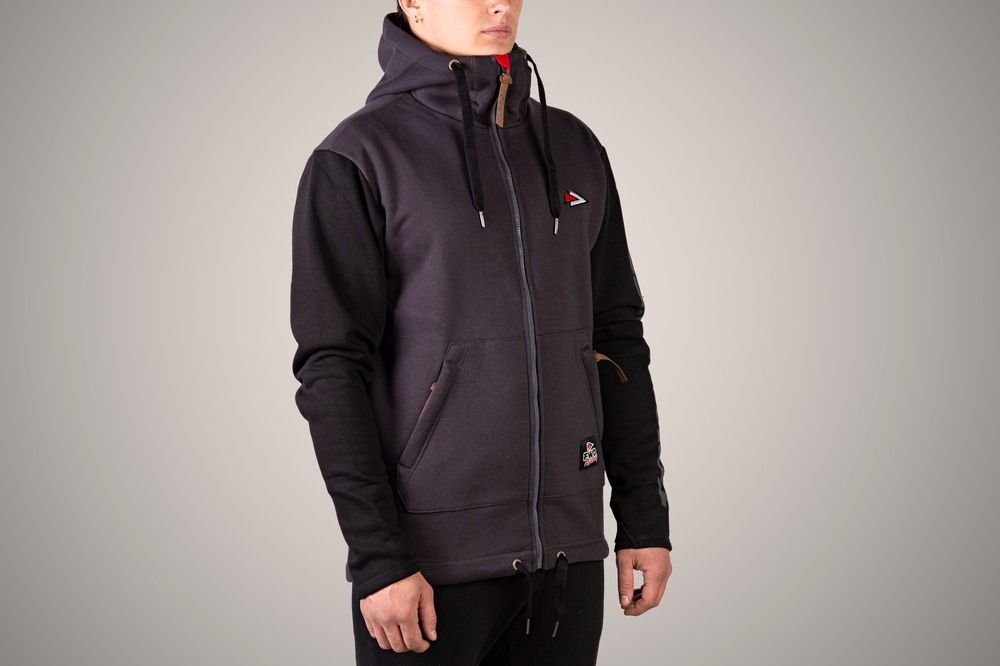 Худи ZIP Long, черная, на молнии, размер - XL