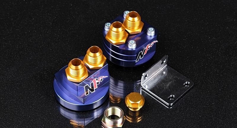 N1 Проставка адаптер для выноса масляного фильтра A0 (3 шланга)