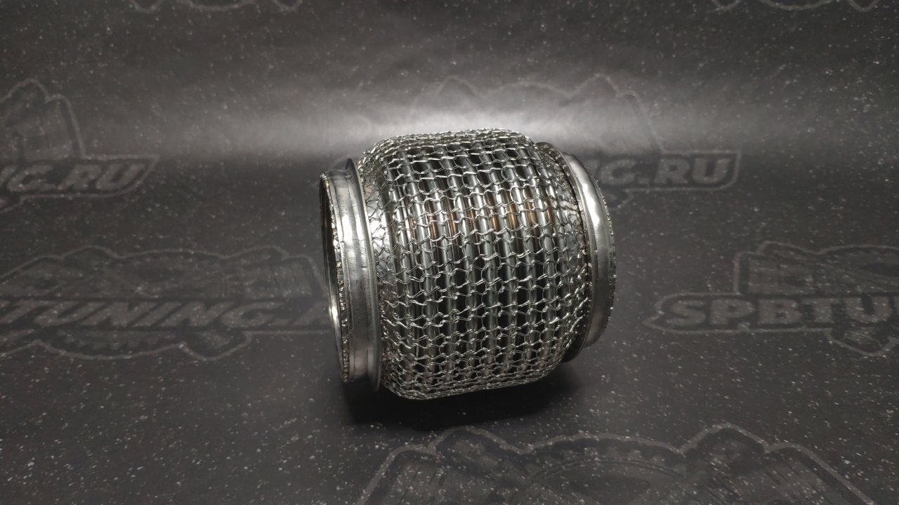 Гофра глушителя с сеткой, interlock 76/100